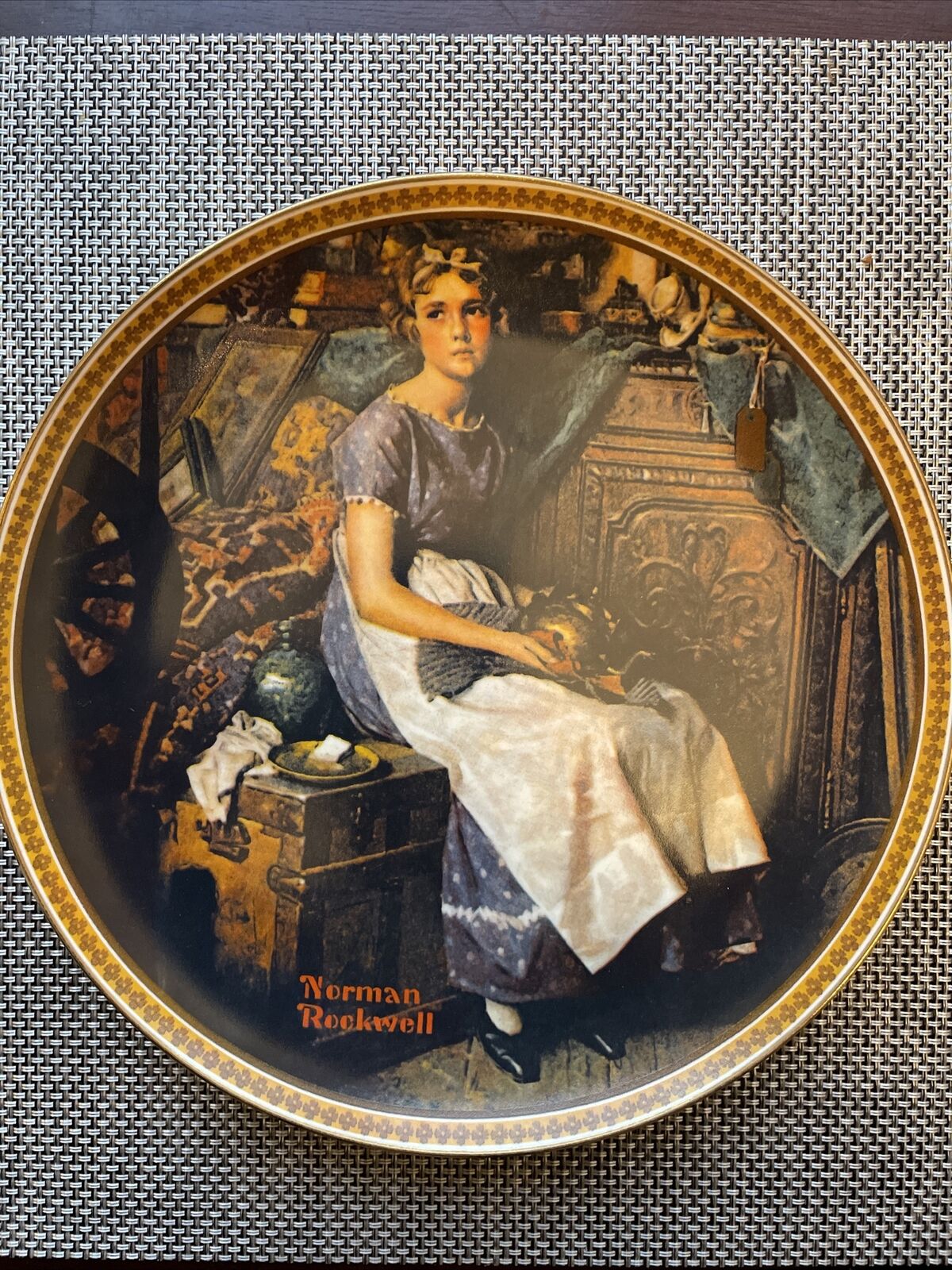 Norman Rockwell Collectible Plate “Dreaming In The Attic” By Knowles