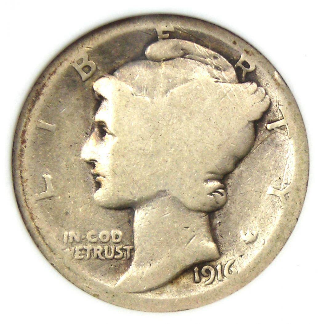 1916-D Mercury Dime